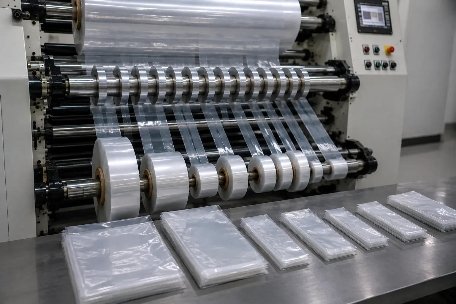 Slitting and cutting machine