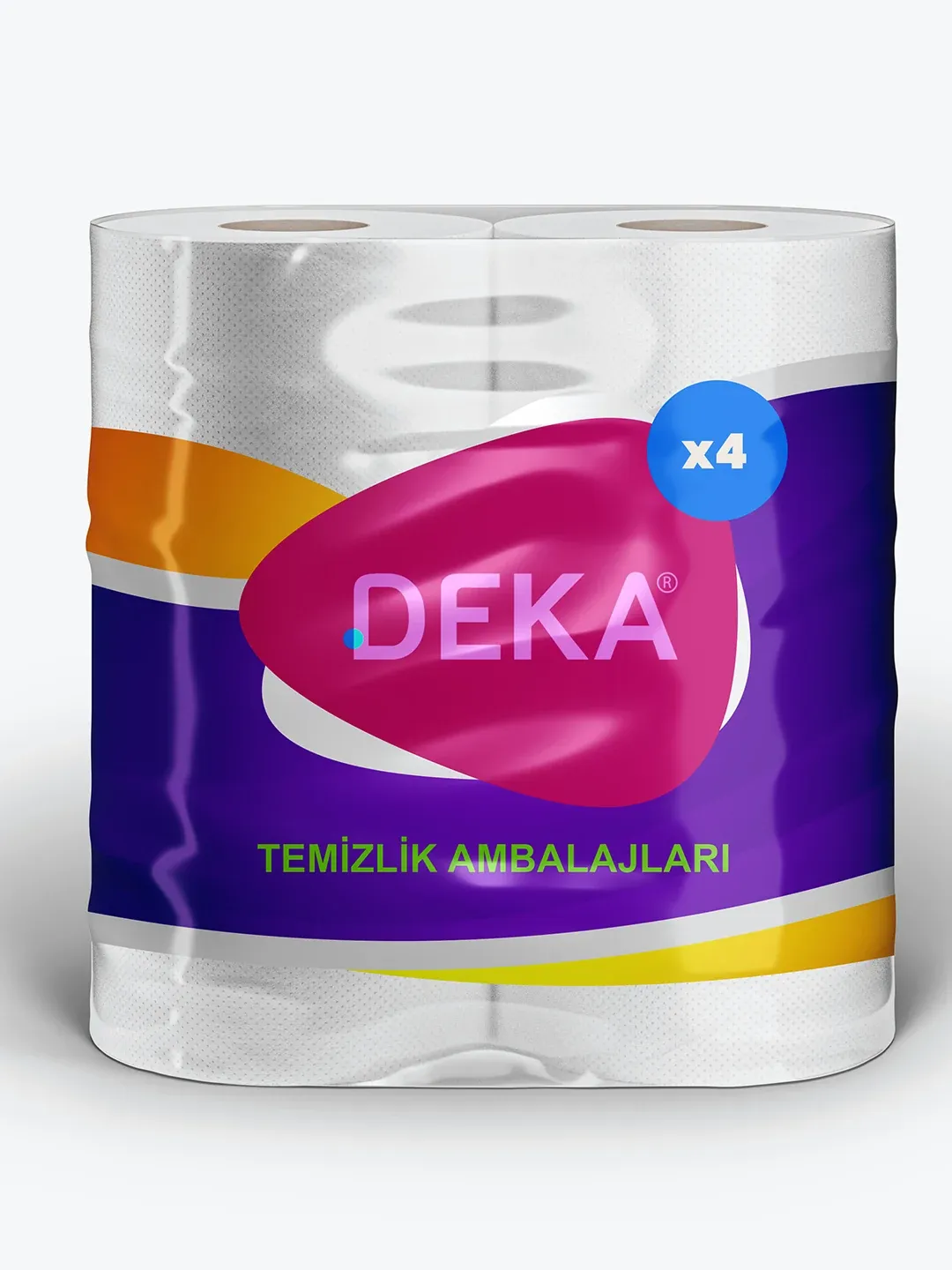 DEKA temizlik ambalajı — dörtlü tuvalet kâğıdı paketi